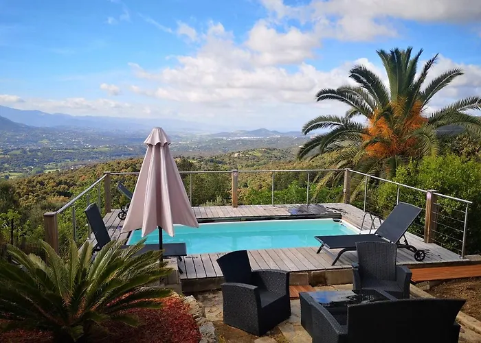 Alta Vista , Avec Piscine Privee Et Vue Exceptionnelle Pres D'ajaccio 别墅 Sarrola-Carcopino