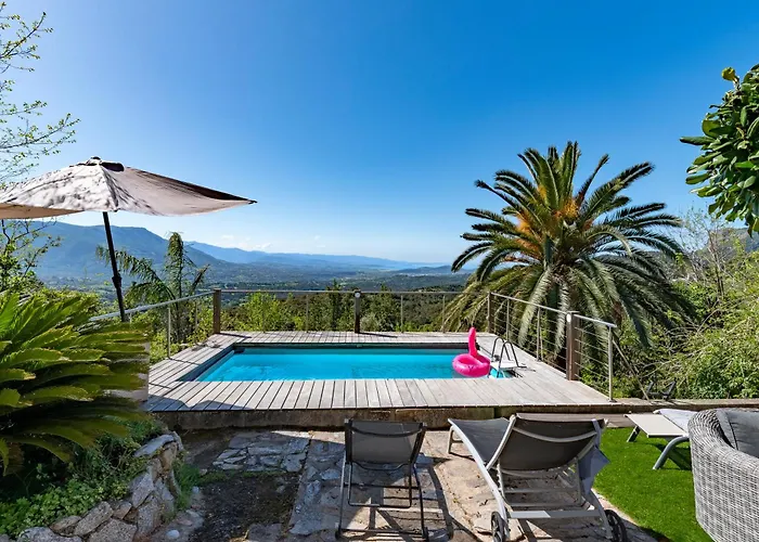 Alta Vista , Avec Piscine Privee Et Vue Exceptionnelle Pres D'ajaccio 别墅 Sarrola-Carcopino